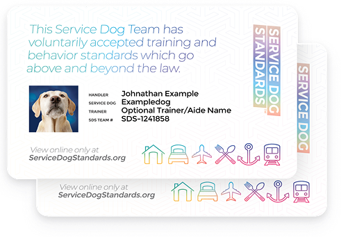 123 Example Service Dog ID card